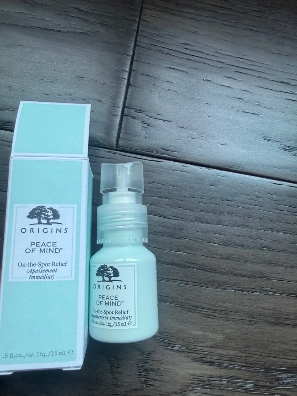 New in a box Origins Peace of Mind On-the-Spot Relief -